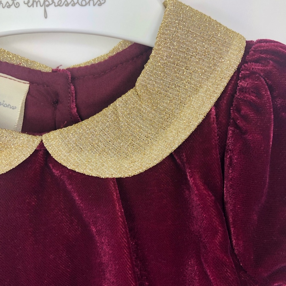 First Impressions Baby Girl Infant Velvet Dress - Picture 4 of 7
